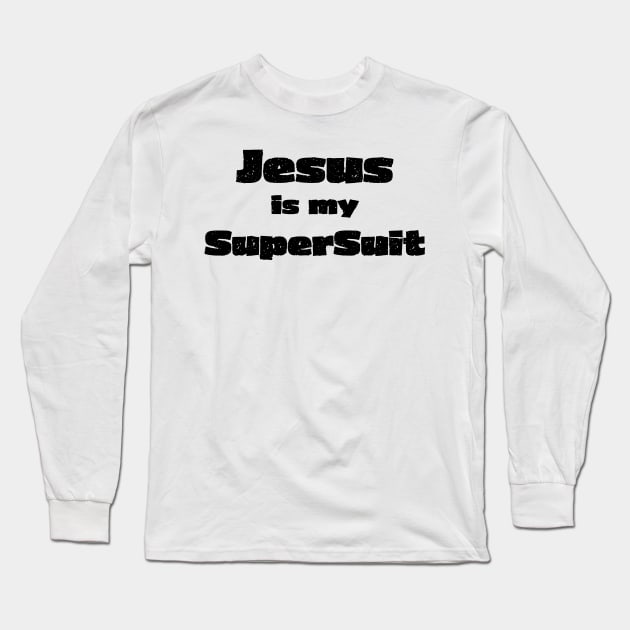 Jesus is my SuperSuit Long Sleeve T-Shirt by CamcoGraphics